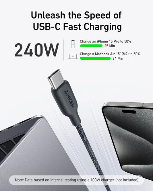 Anker USB-C to USB-C Charging Cable (Black, 6ft)